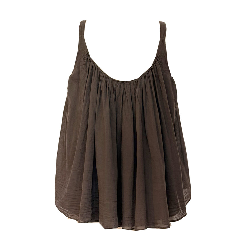 Sleeveless Top with Pleats