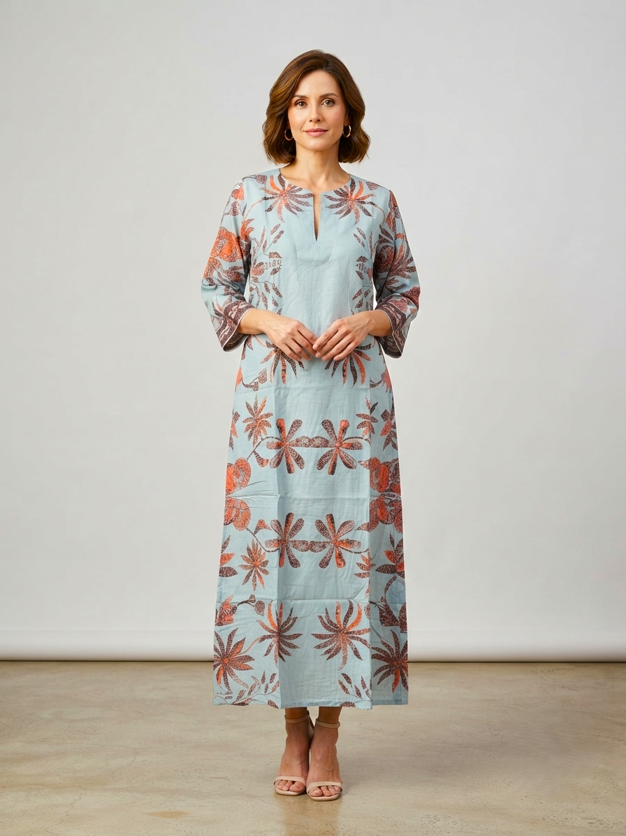 TITLI Caftan Cotton Silk in cotton-silk by Knowmad, additional product view