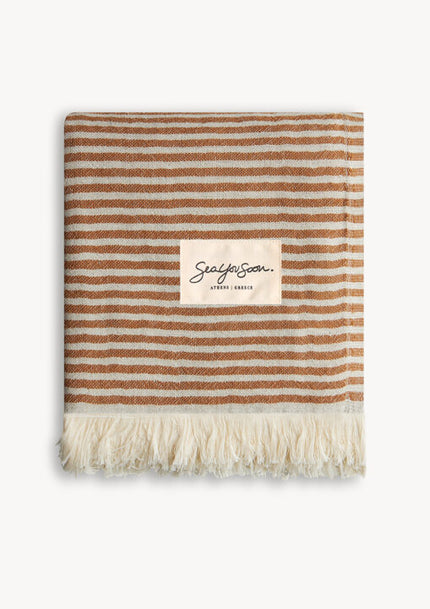 Gorgona Linen Towel – Bronze Brown