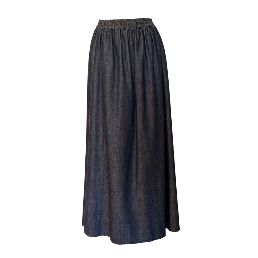 Long Blue Jean Skirt