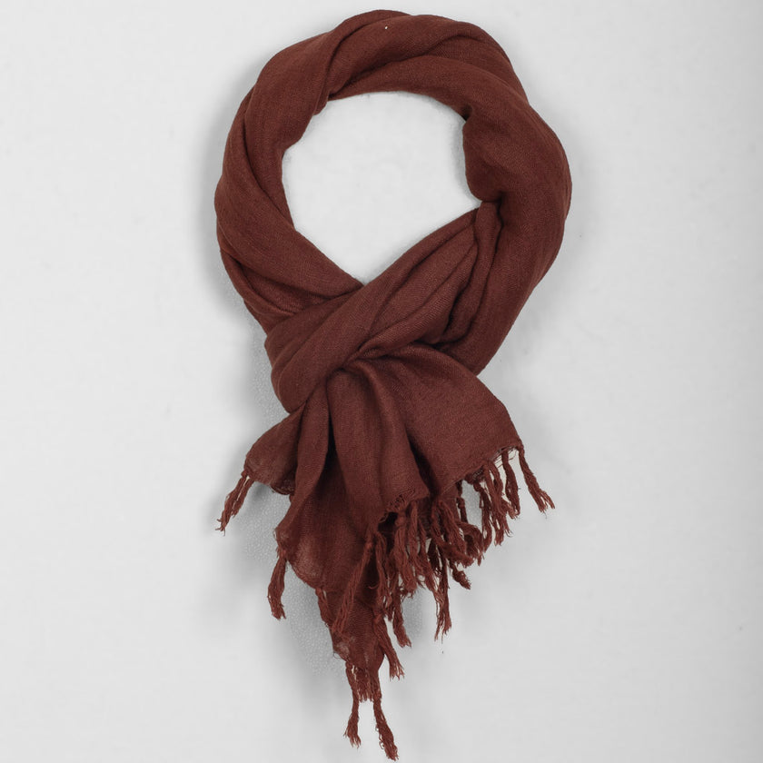 Linen Scarf BURNT HENNA
