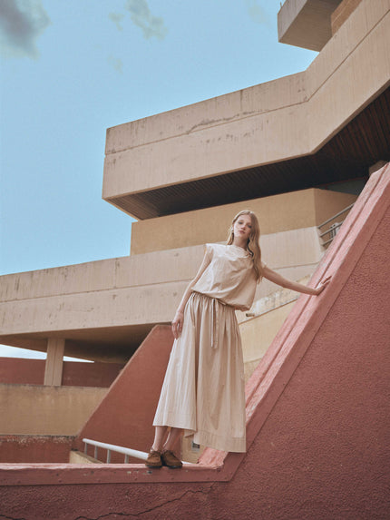 Long Skirt with drawstring