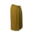Olive Pleated Vermuda Pants in viscose by Maradoro, additional product view