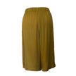Olive Pleated Vermuda Pants in viscose by Maradoro, additional product view
