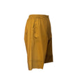 Olive Popline Shorts with Elastic Waist in cotton by Devotion Twins, additional product view