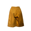 Olive Popline Shorts with Elastic Waist in cotton by Devotion Twins, additional product view