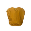 Olive Popline Sleeveless top with Elastic Waist in cotton poplin by Devotion Twins, additional product view