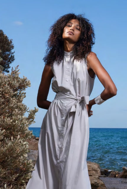 Sleeveless Midi Dress-Shirt
