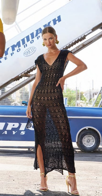 Long Sleeveless Knit Dress