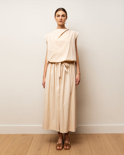 Long Skirt with Drawstring