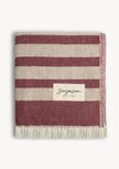 Baia Linen Towel – Burgundy