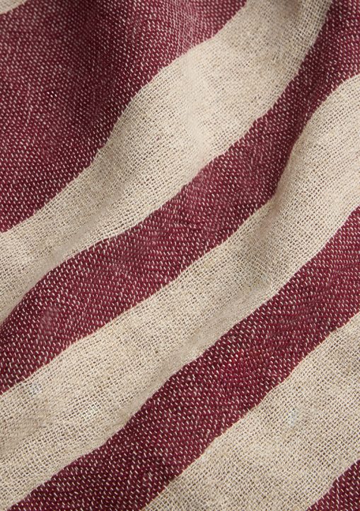Baia Linen Towel – Burgundy