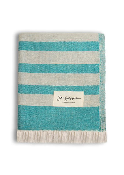 Baia Linen Towel – Teal