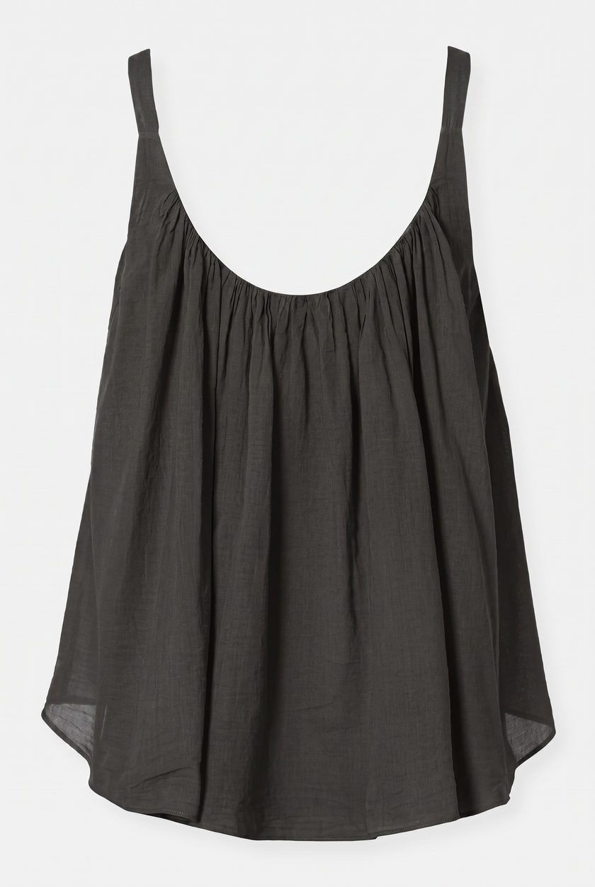 Sleeveless Top with Pleats