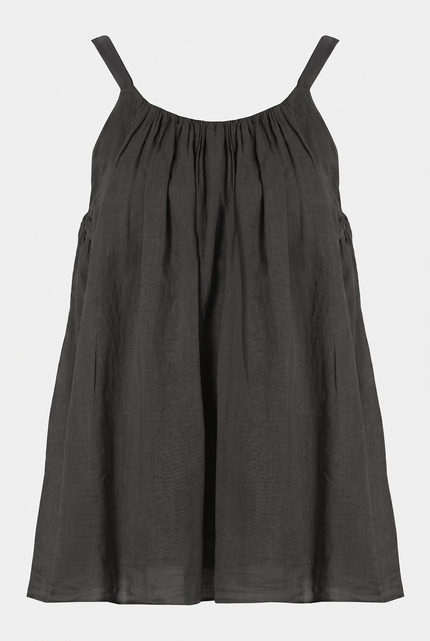 Sleeveless Top with Pleats