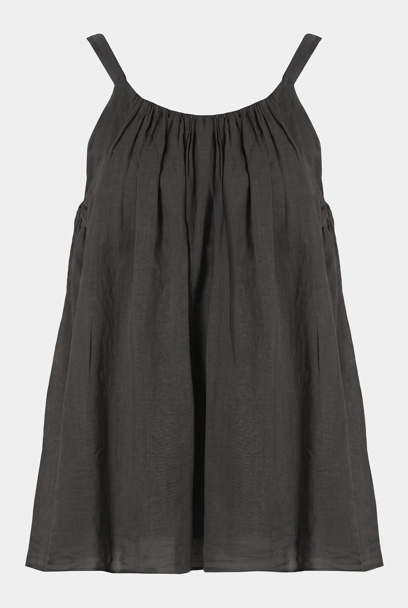 Sleeveless Top with Pleats