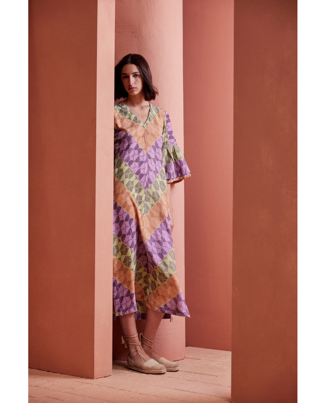 Long Dress with 3/4 Sleeves