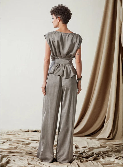 Long Pleated Pants