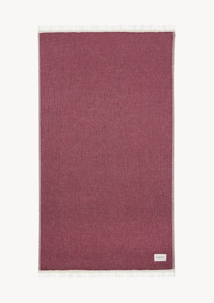 Mare Linen Towel – Burgundy