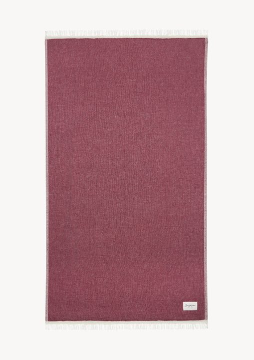 Mare Linen Towel – Burgundy