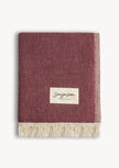Mare Linen Towel – Burgundy