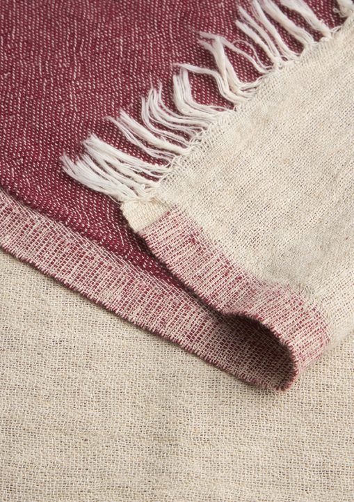 Mare Linen Towel – Burgundy