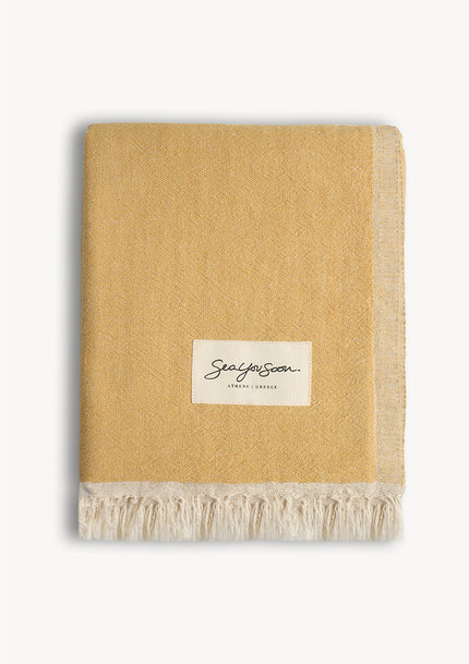 Mare Linen Towel – Mustard