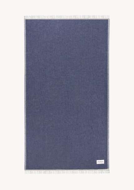 Mare Linen Towel – Navy Blue