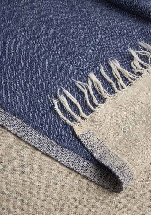 Mare Linen Towel – Navy Blue