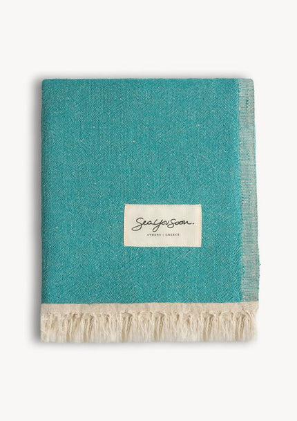 Mare Linen Towel – Teal