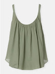 Sleeveless Top with Pleats